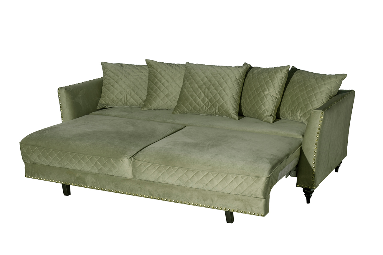 Диван Sorrento 230 трехместный раскладной оливковый 3