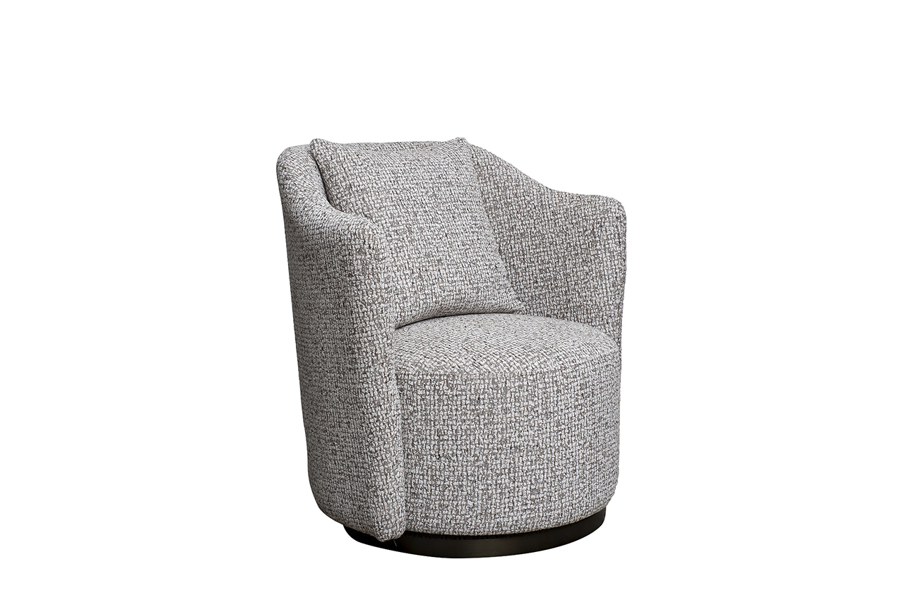 Кресло Верона(Verona) вращающееся шенилл серый/бронза 2