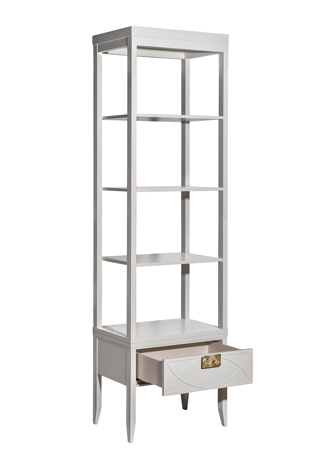 Тумбочка прикроватная с ящиком бежевая 6