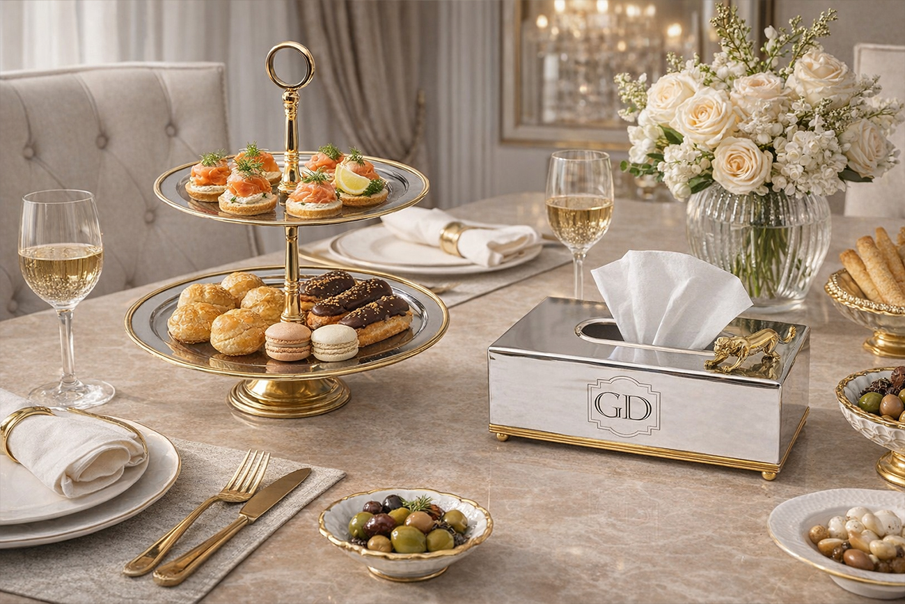 Салфетница «Леопард» хром 3