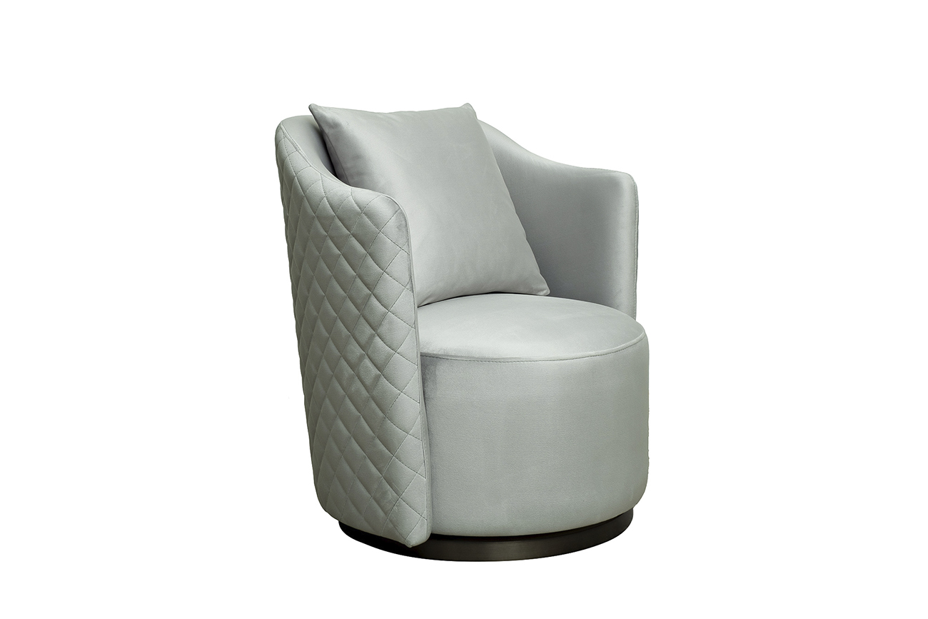 Кресло Верона(Verona) вращающееся велюровое мятное/бронза 2