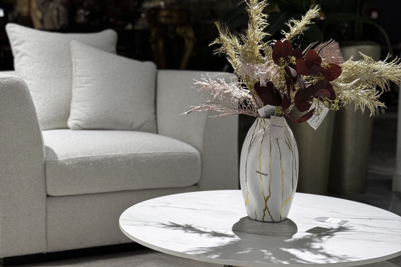 Кресло Roberto букле кремовое 8