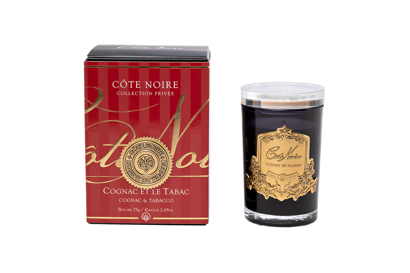 Свеча ароматическая Коньяк/Табак (Cognac/Tobacco) в стакане в упаковке 1