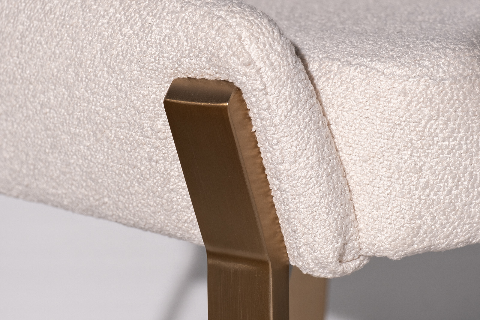 Стул обеденный букле белый/бронза 5