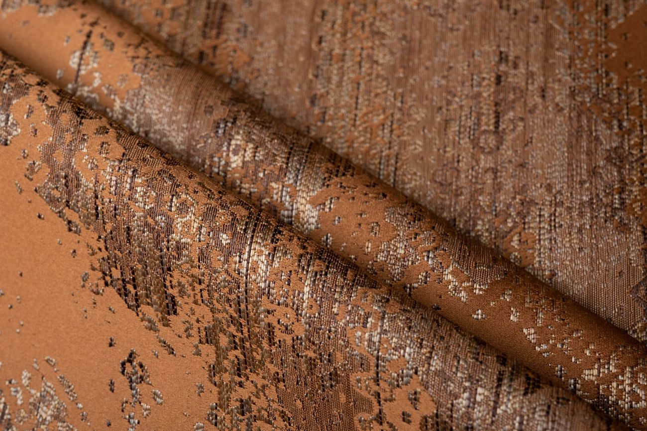 Ткань портьерная БРОМЛИ (BROMLEY) оранжевая 2