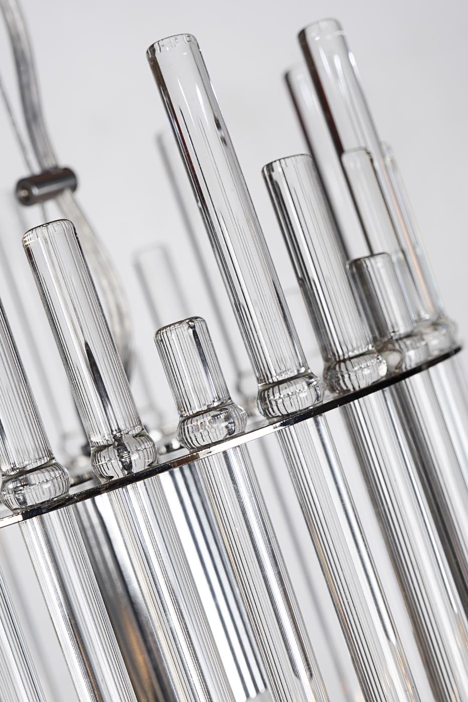 Светильник из прозрачного стекла (хром) 2