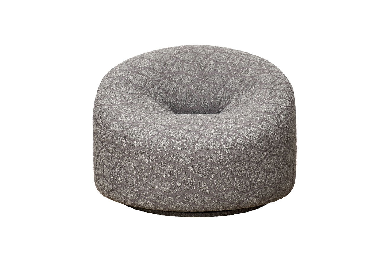 Кресло вращающееся Luna букле серое 1