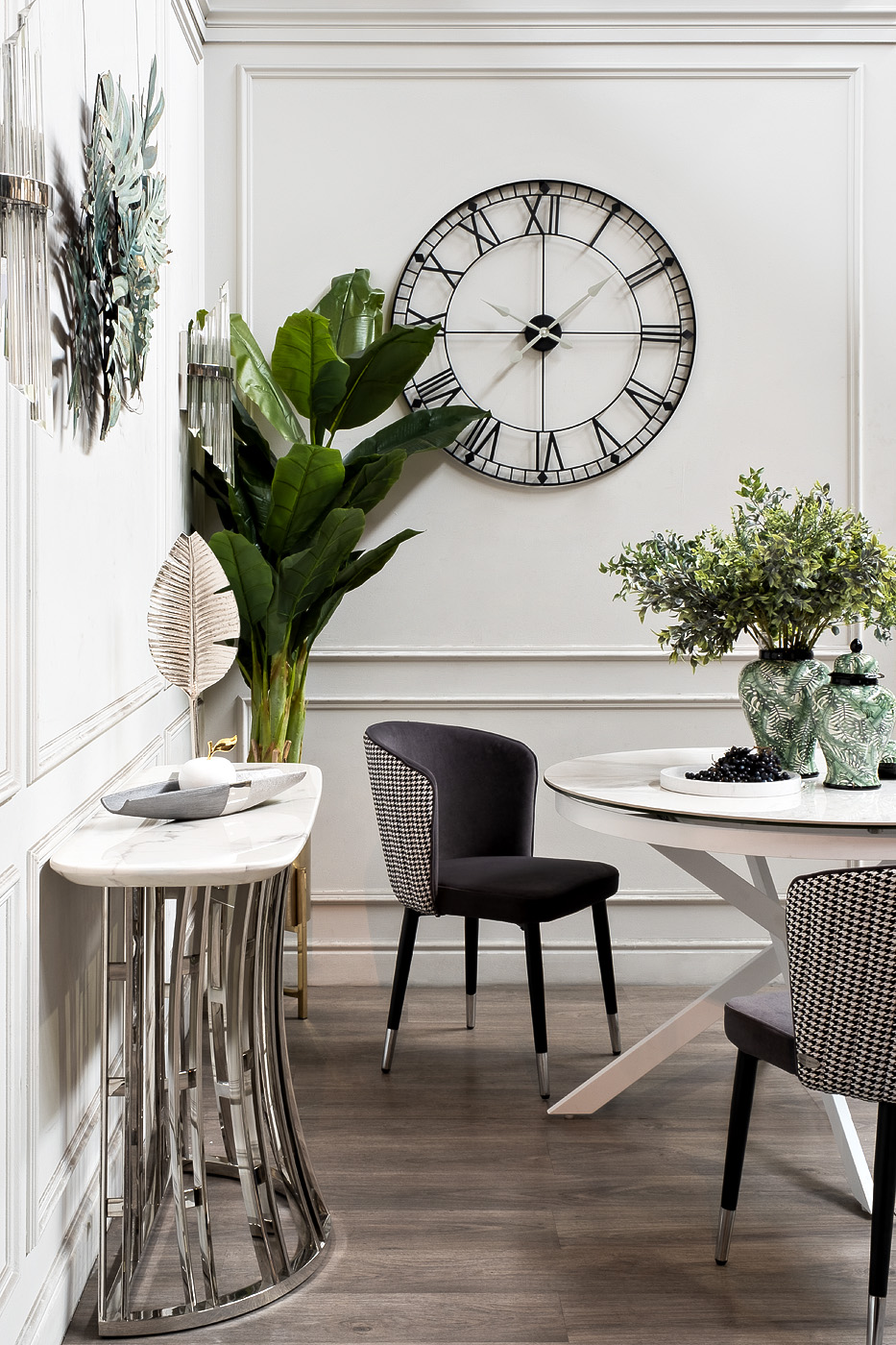 Стул обеденный велюровый серо-коричневый 9