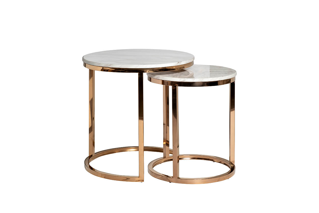 Набор из 2х журнальных столиков (искусственный мрамор) 1