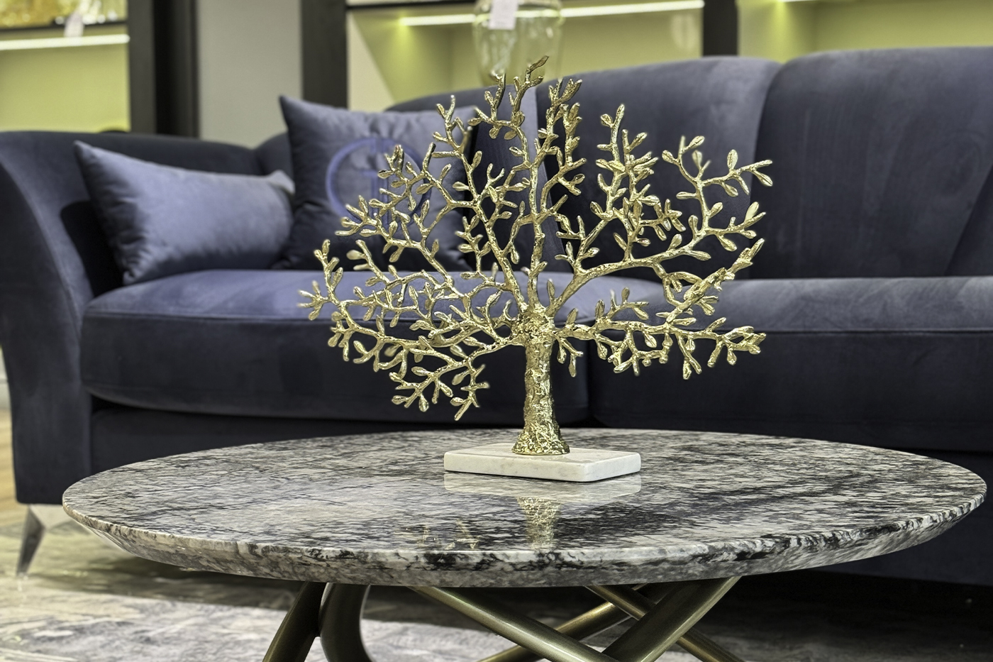 Статуэтка «Дерево» золотая 5