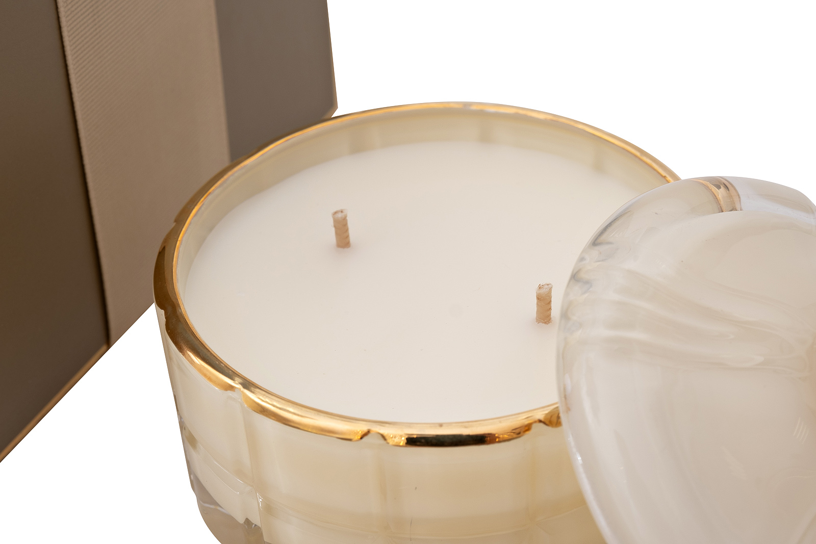 Свеча ароматическая Светлая Ваниль (Blonde Vanilla) в вазе в упаковке 3