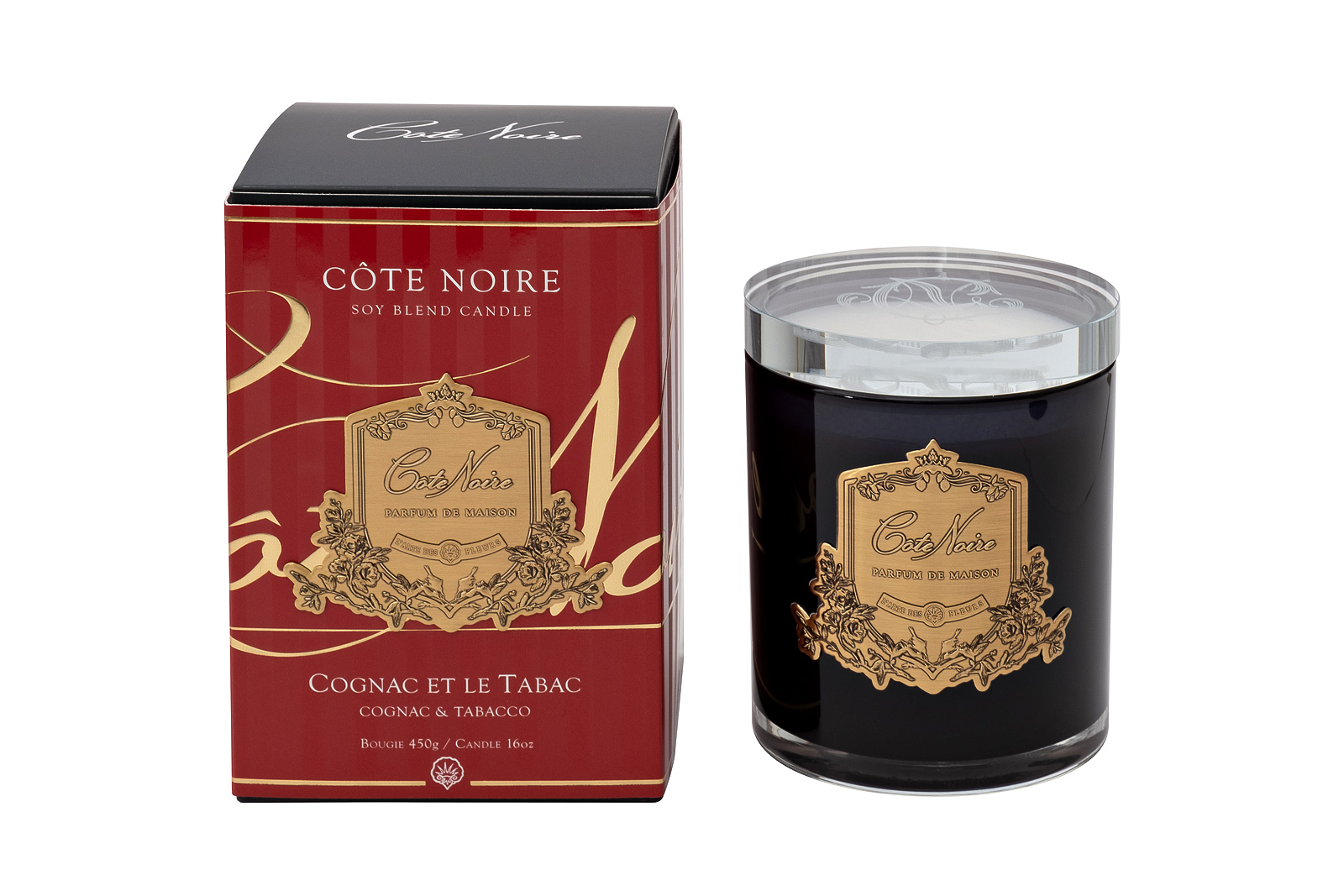 Свеча ароматическая Коньяк/Табак (Cognac/Tobacco) в стакане в упаковке 1