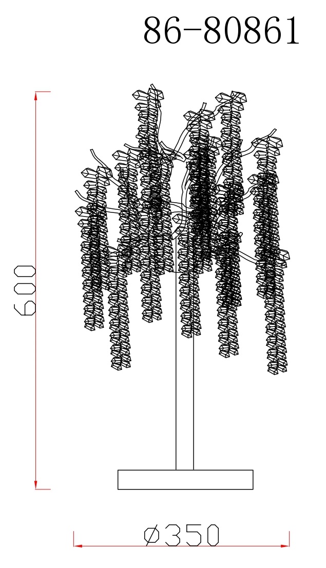 Лампа настольная со стеклянными подвесами 2