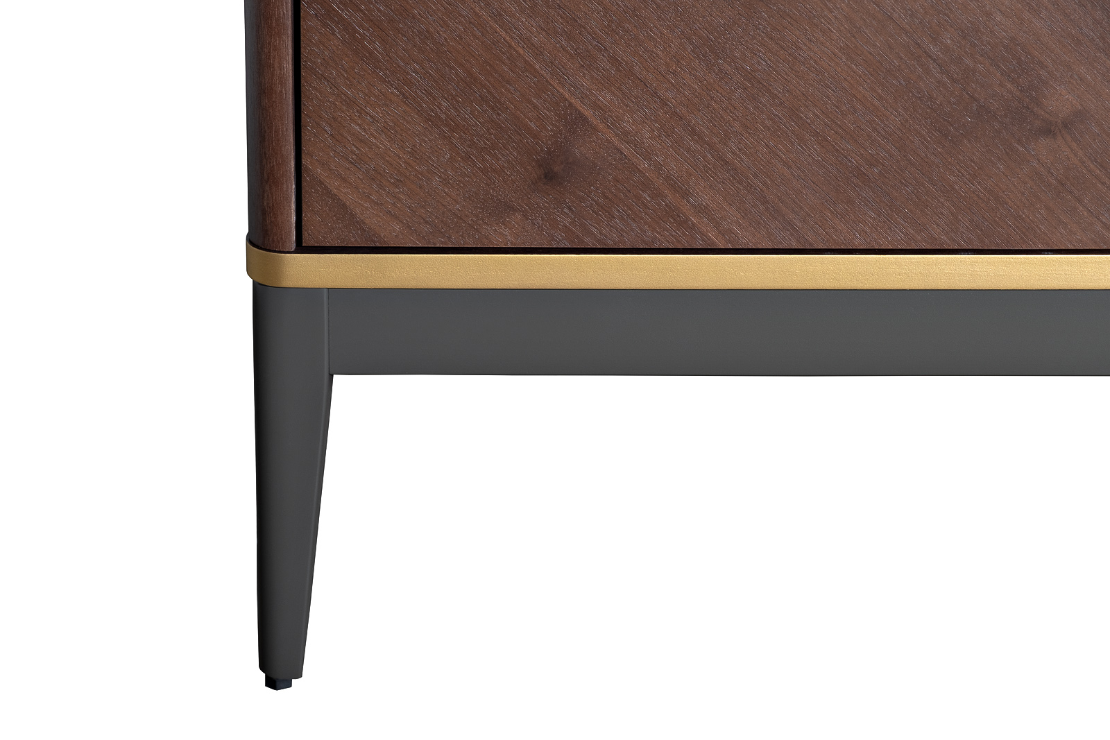 Тумба под телевизор с дверцами темный шпон 4