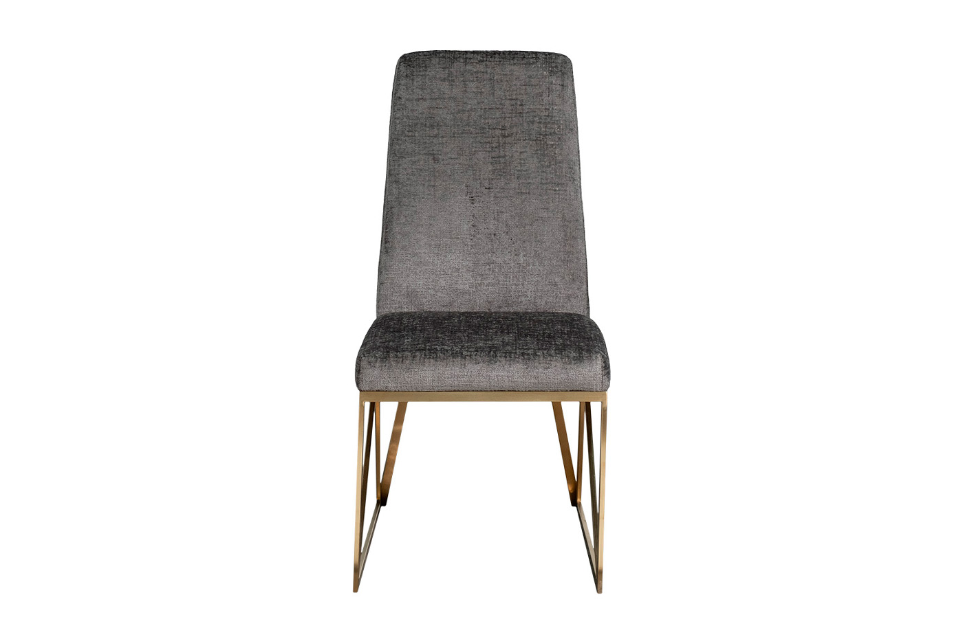 Стул шенилл серый/золото 1