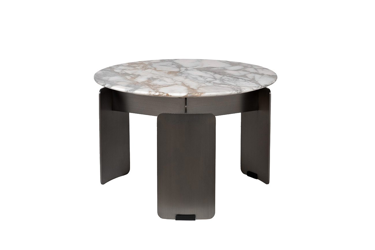 Столик журнальный круглый мраморный 1