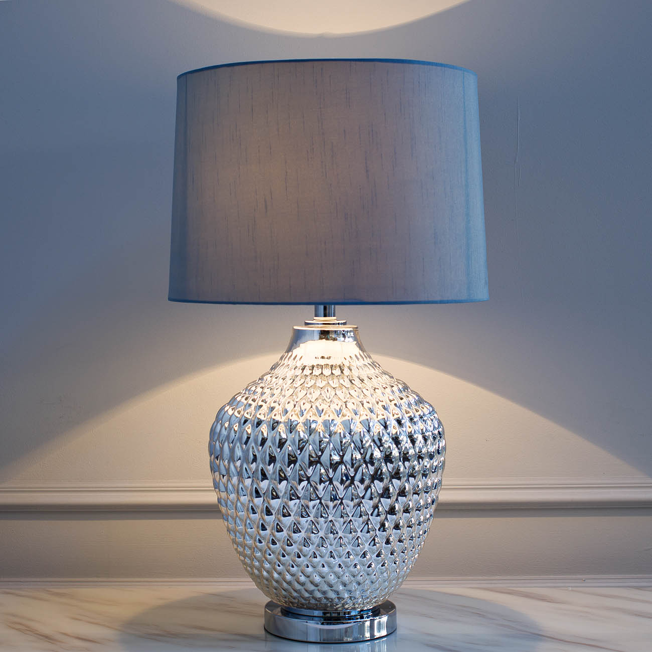 Лампа настольная плафон синий 2