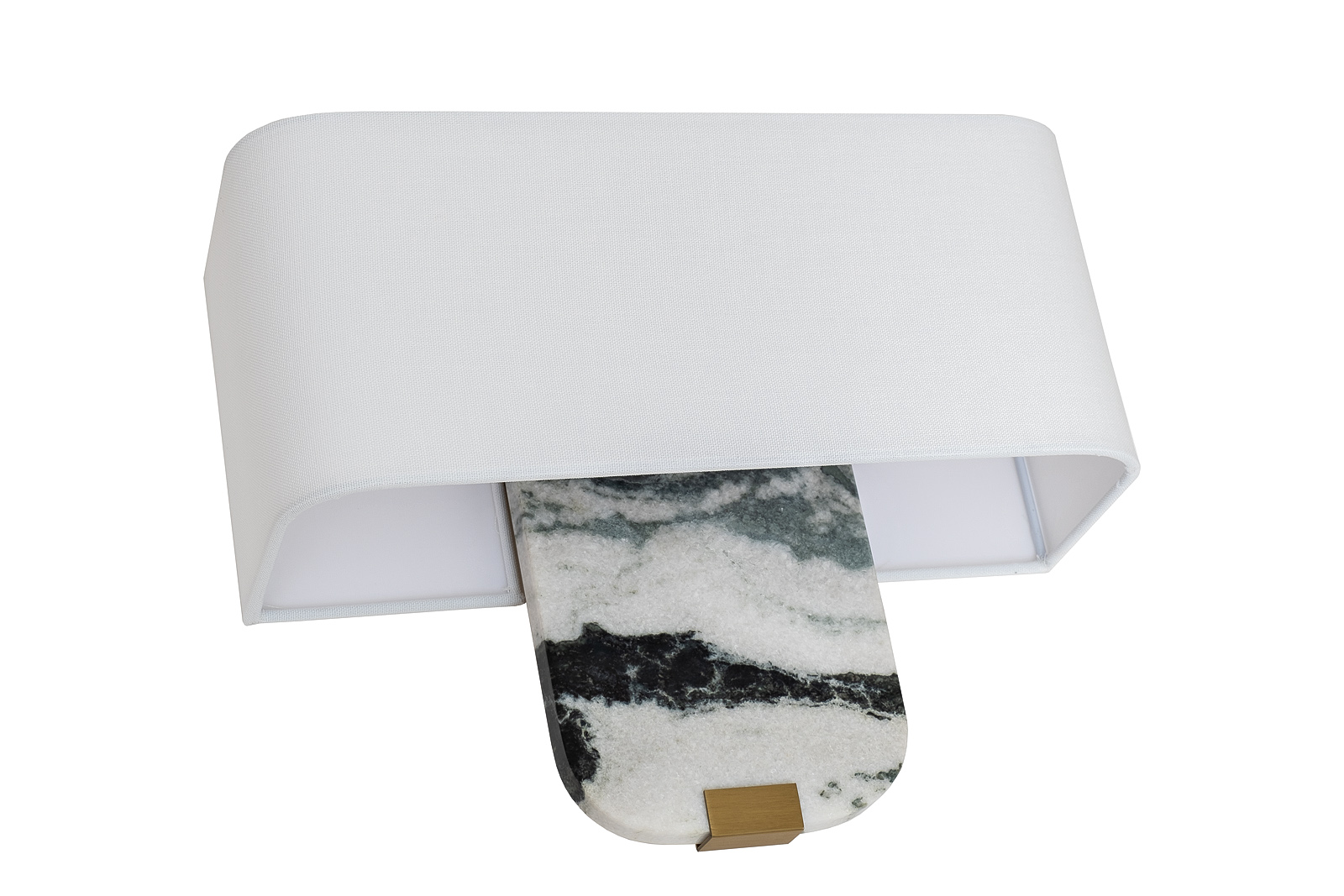 Бра мраморное с белым абажуром 2