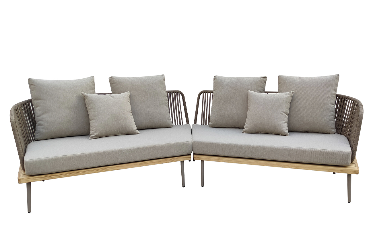 Диван Бэйли (Bayley) угловой уличный серый 1