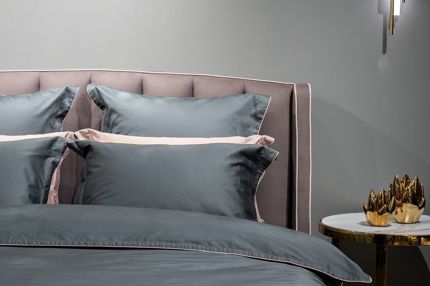 Комплект из 2х наволочек сатиновых 70х70см зеленый 3