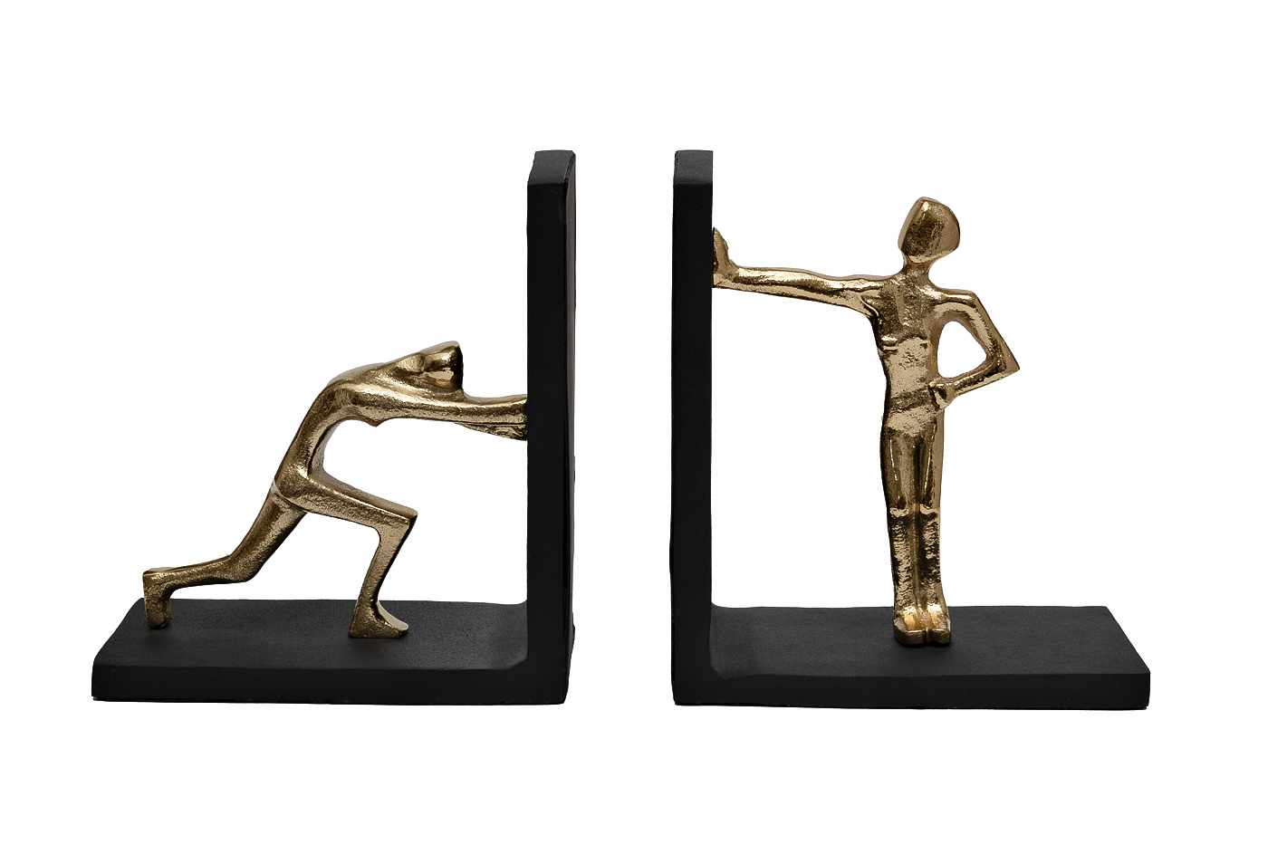 Держатель для книг металлический золотой 2