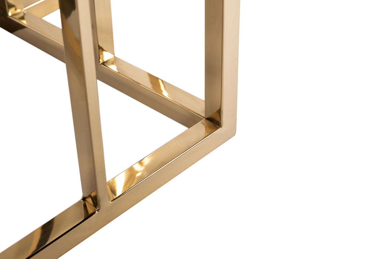 Консоль черное стекло/золото 4