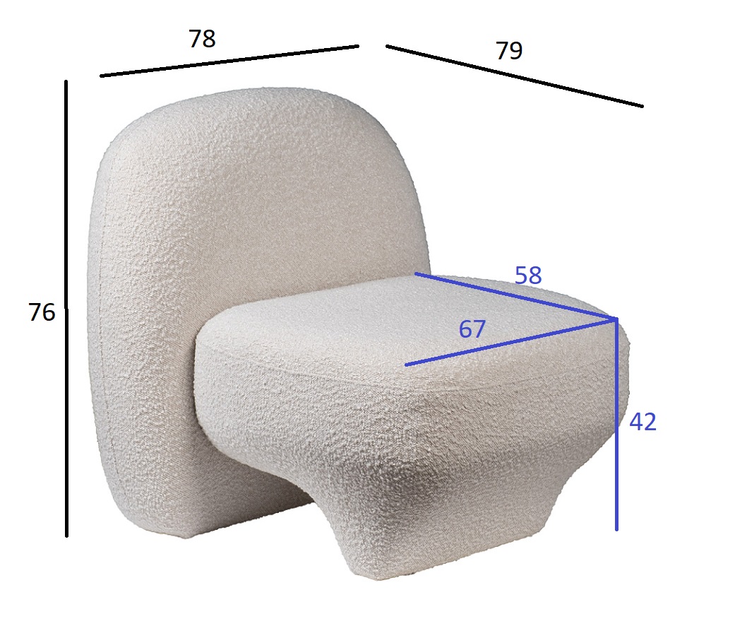 Кресло Альбано (Albano) букле белое 6