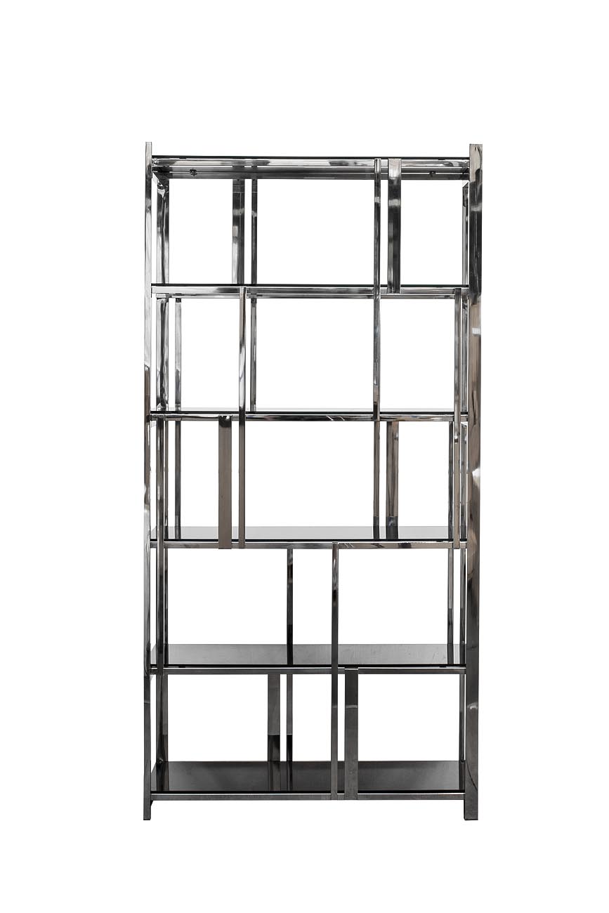 Стеллаж с черным стеклом 1
