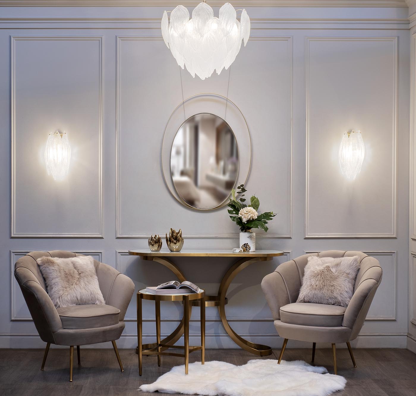 Зеркало с металлической объемной рамой 8