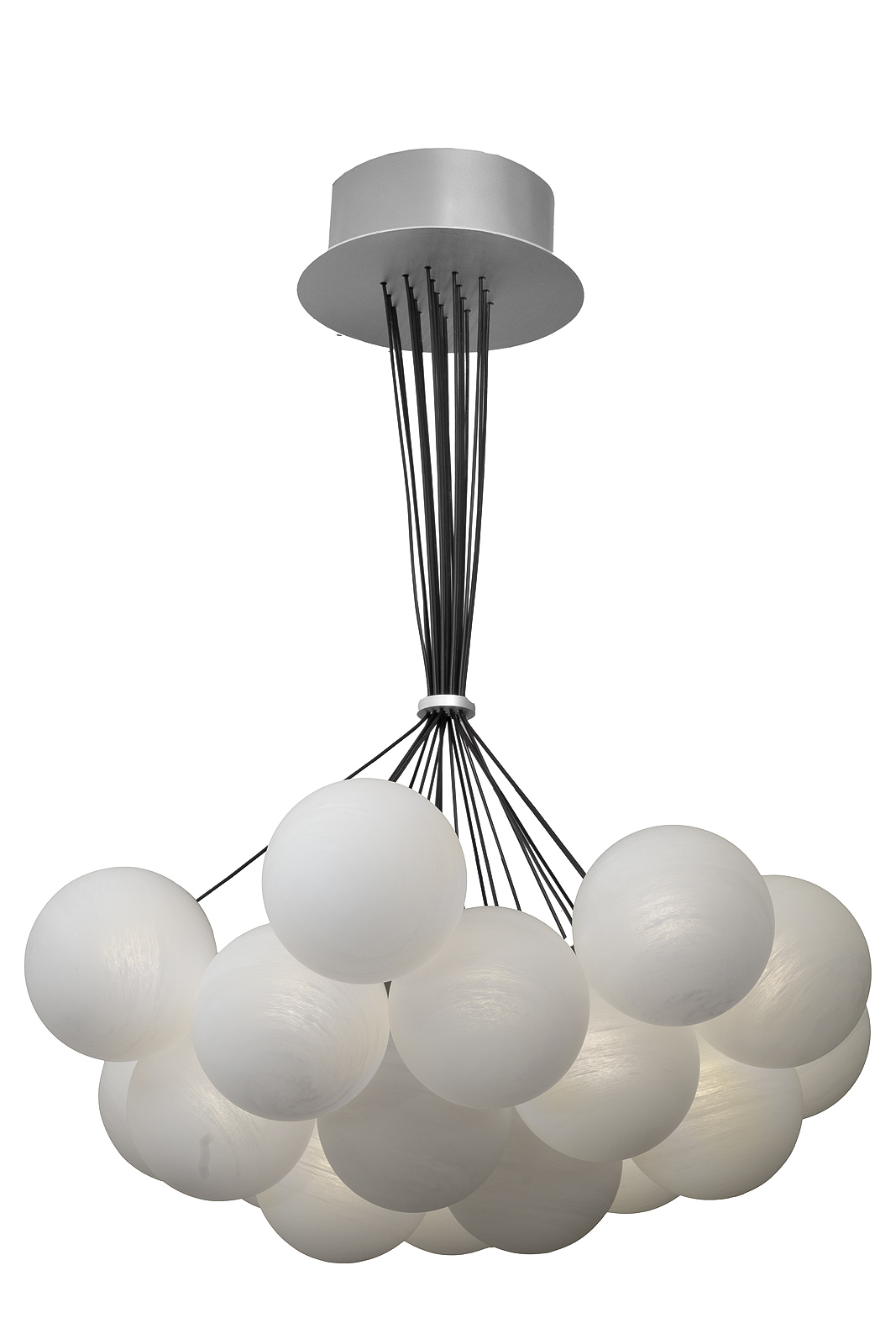 Светильник подвесной Шары (Globo) матовое стекло/серебро 1