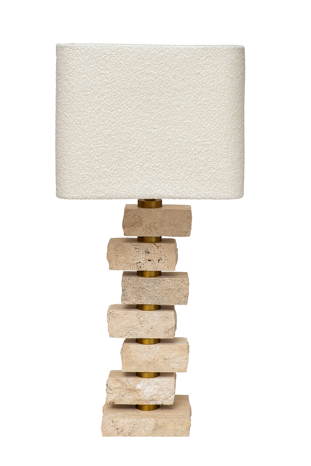 Лампа настольная мраморная с бежевым абажуром 1