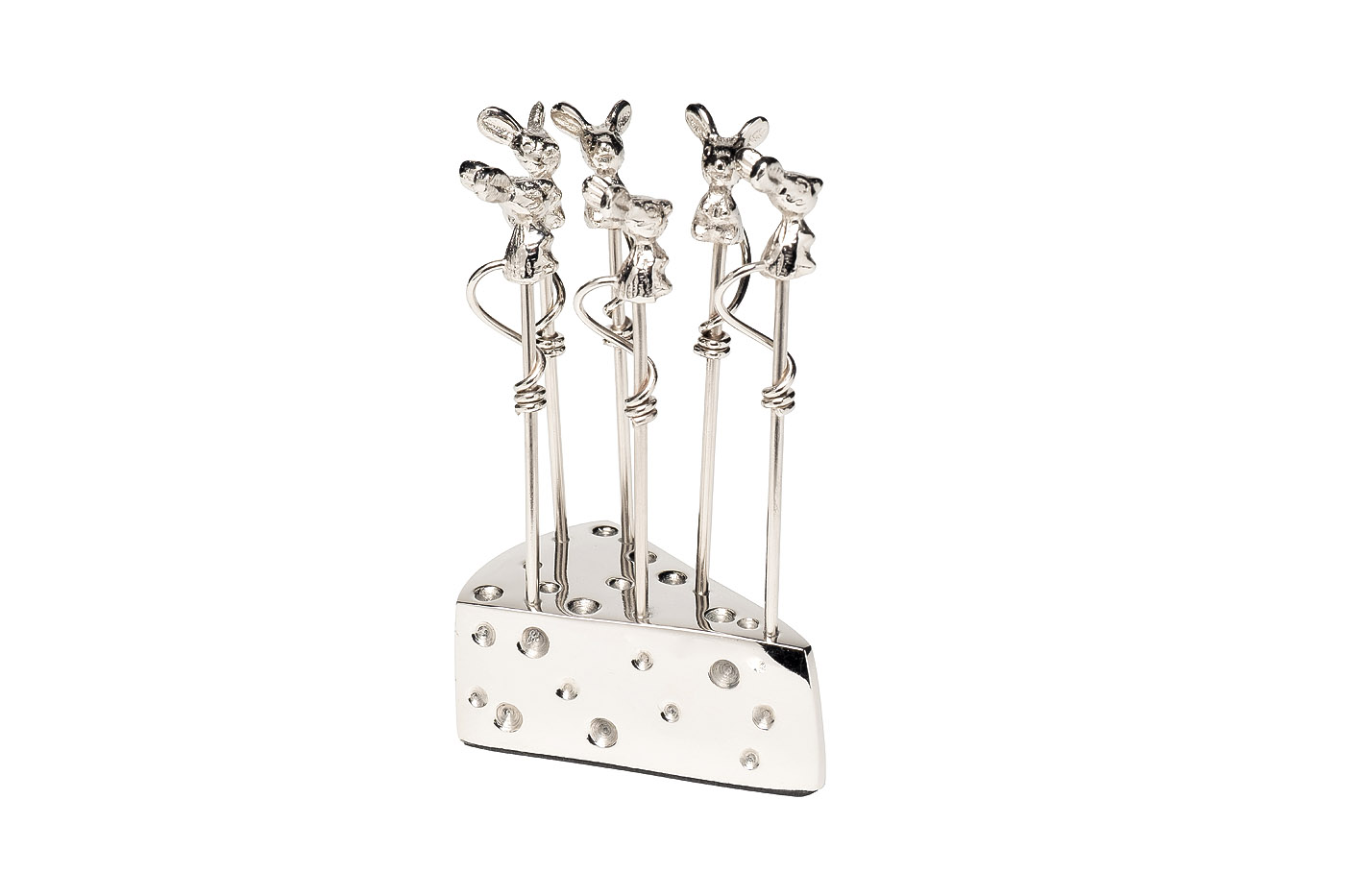 Шпажки на подставке «Мыши» металлические 1