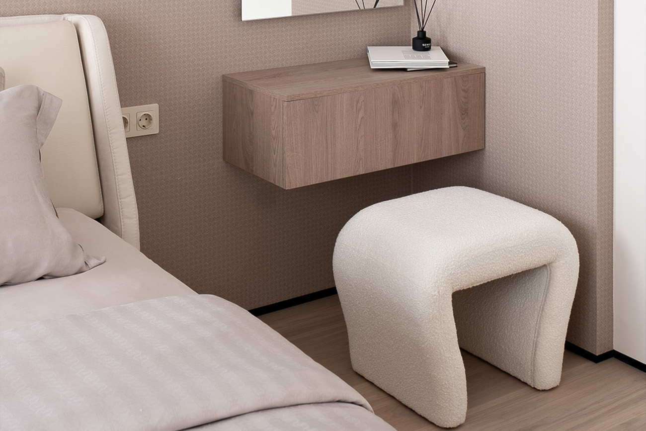 Пуф букле белый 5