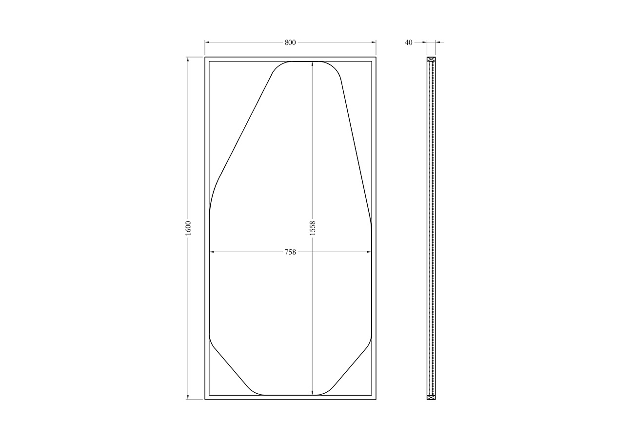 Зеркало декоративное абстрактной формы 4