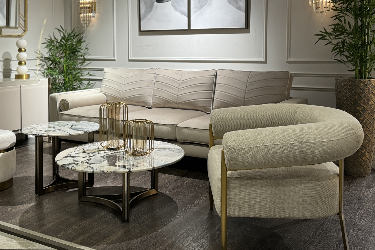 Кресло серое/матовое золото 7