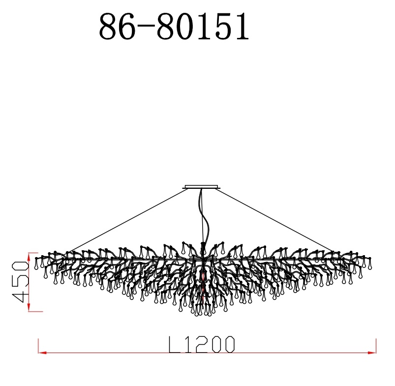 Люстра подвесная «Капли» золото 4