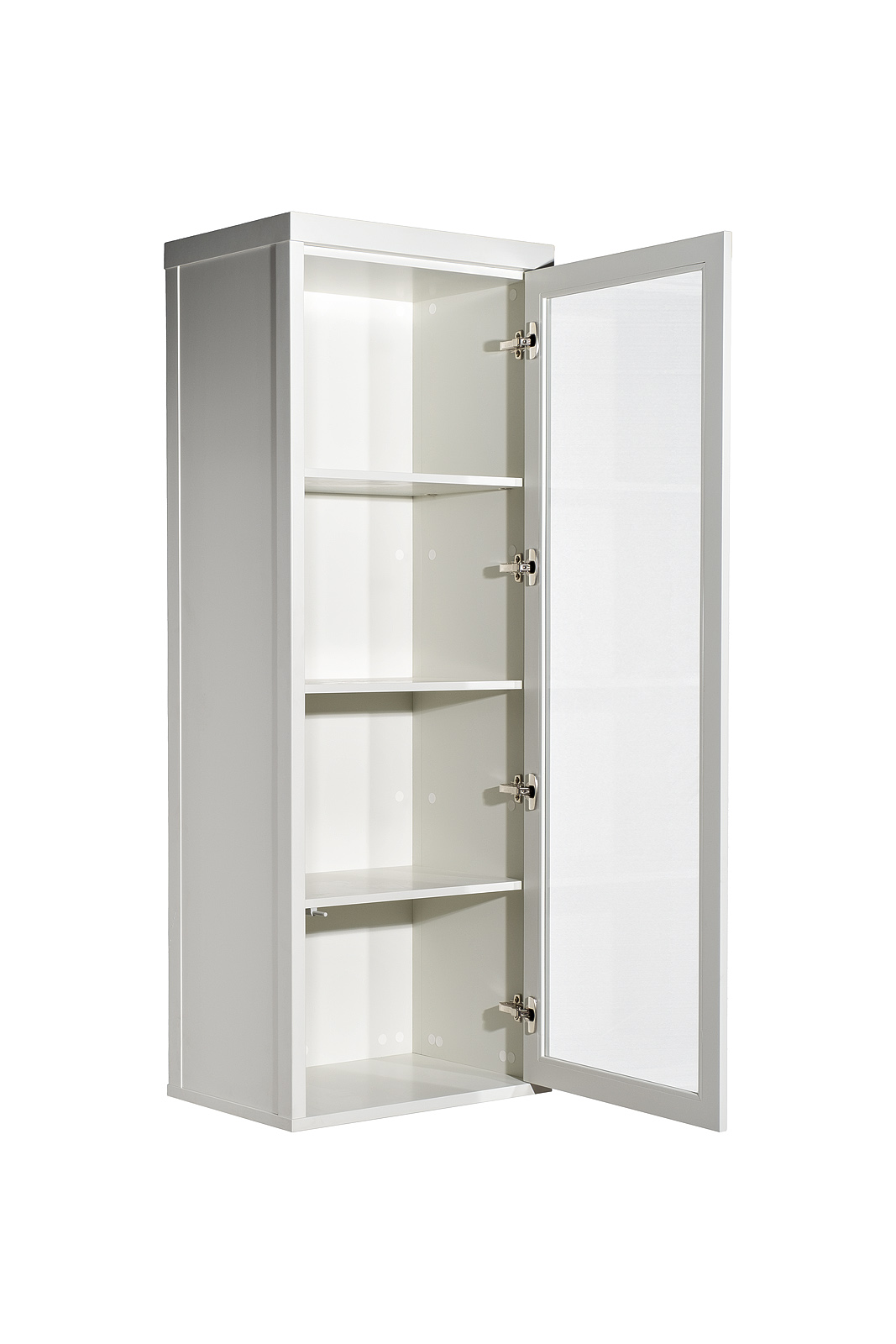 Шкаф-витрина со стеклянным фасадом бежевый 3