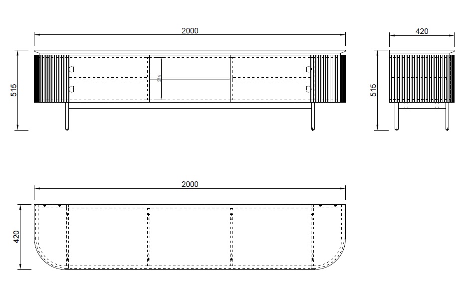 Тумба под телевизор Скала (Scala) 7