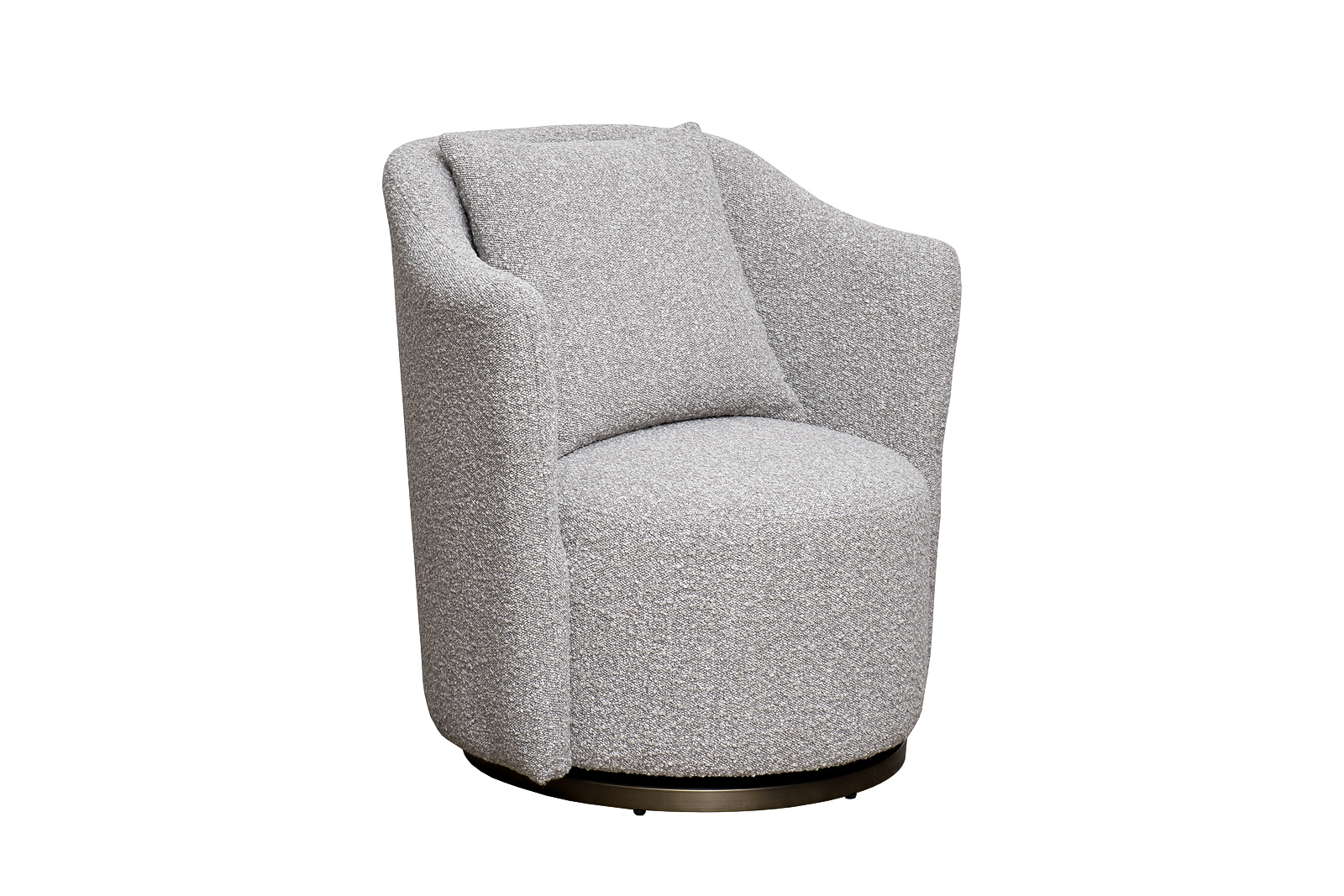 Кресло Verona вращающееся букле серое 2