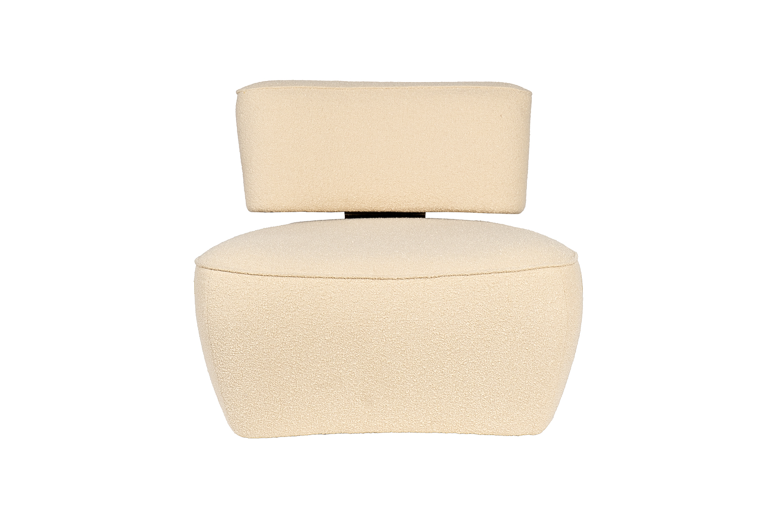 Кресло без подлокотников букле бежевое 1