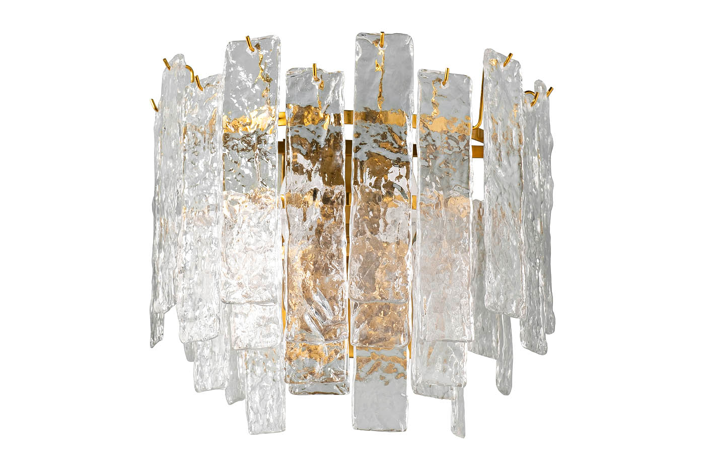 Бра Ice рифленое стекло/латунь 1