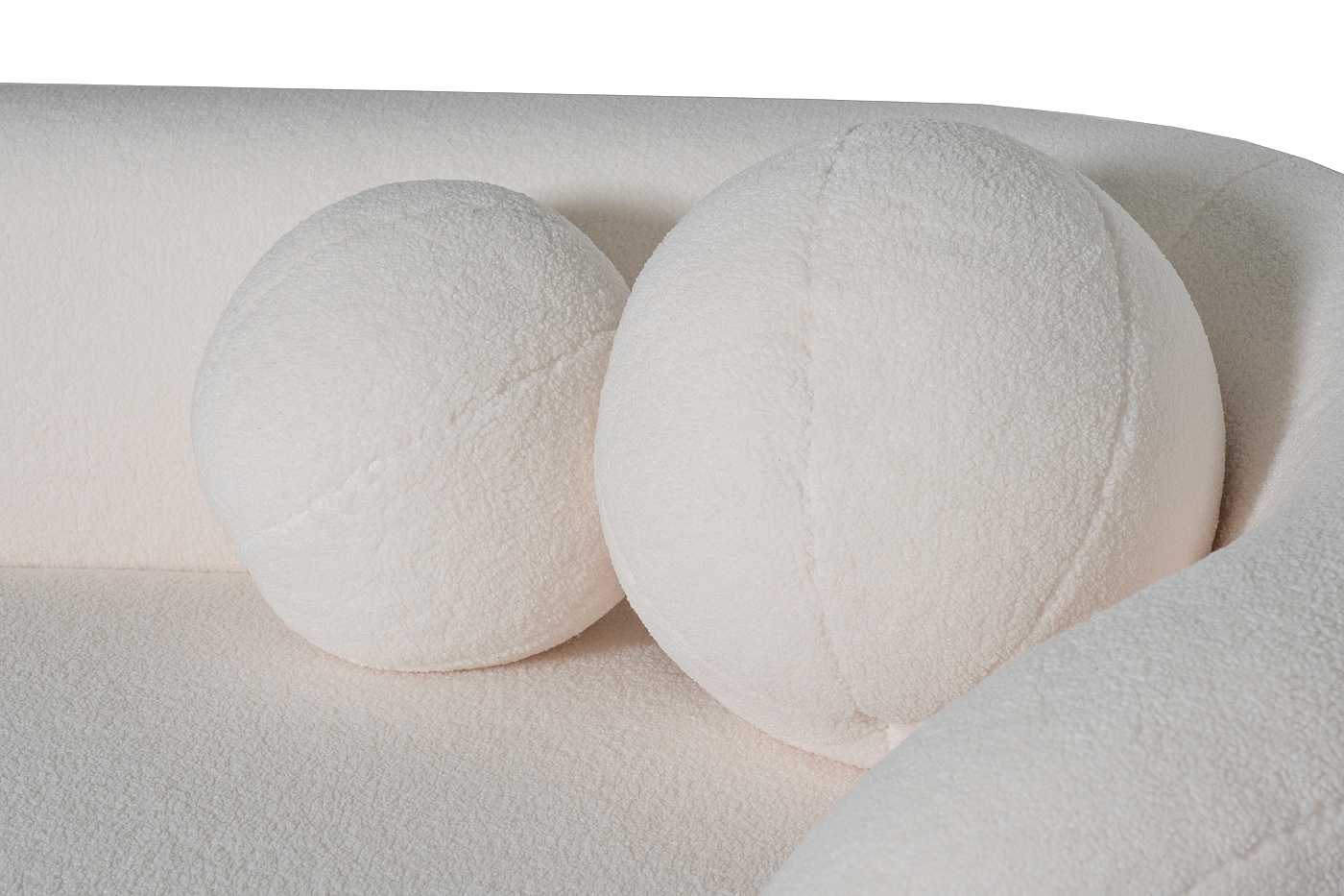 Диван Amelia трехместный белый искусственный мех 4