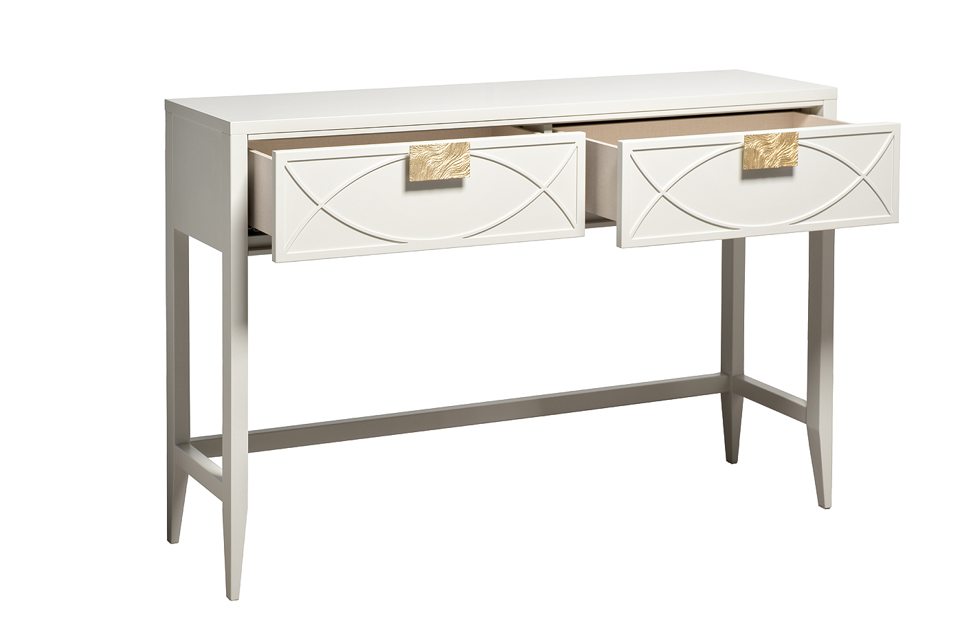 Консоль бежевая с ящиками 3