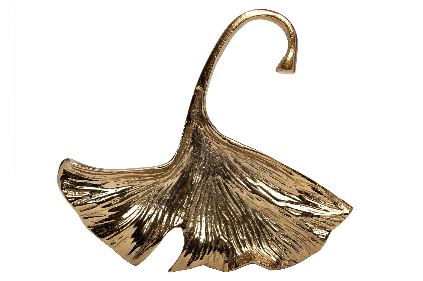 Декор настенный «Лист гингко» золотой 1