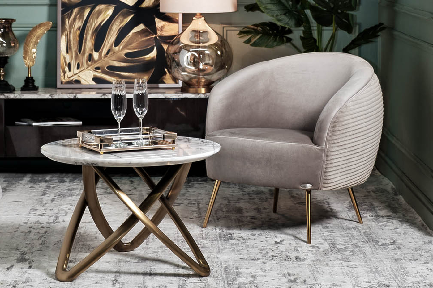 Стол журнальный мраморный белый 5