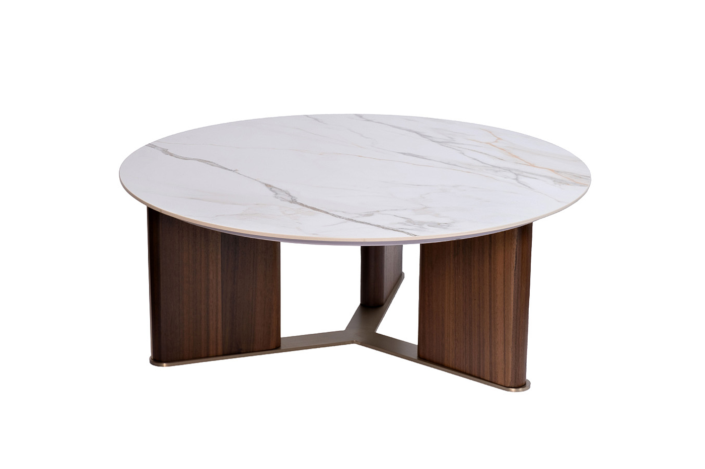 Стол журнальный круглый белый 1