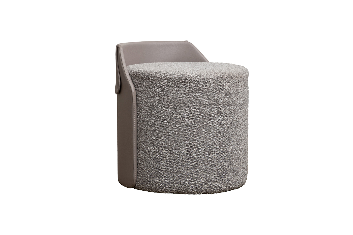 Пуф Бруно(Bruno) букле/искусственная кожа серый 2