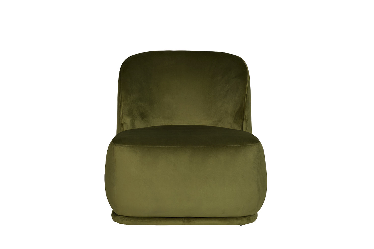 Кресло Capri Basic велюровое оливковое 1