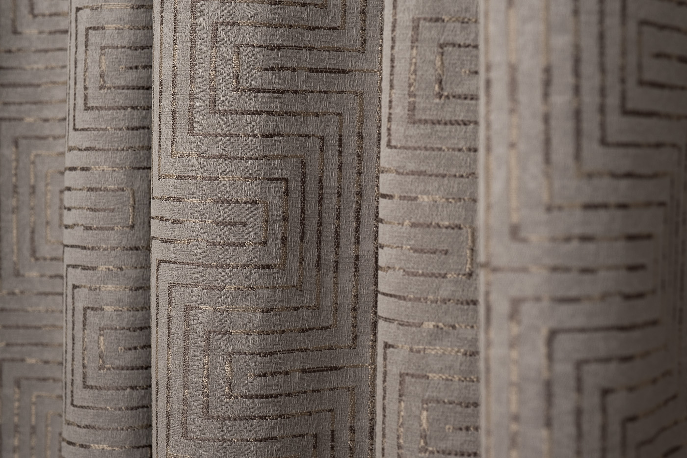 Портьера Глосс (Gloss) 275х260см бежевая 2