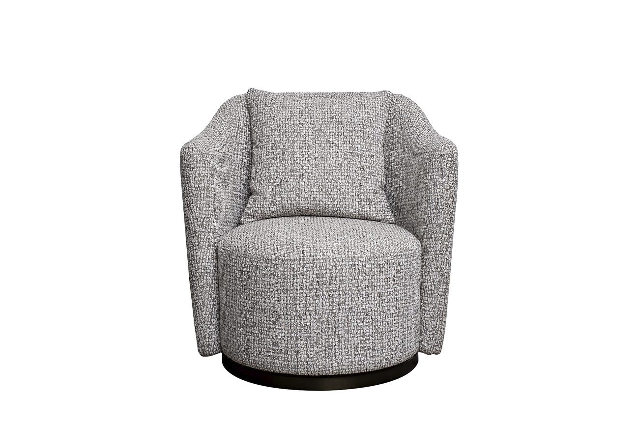 Кресло Verona вращающееся серый шеннил/бронза 1